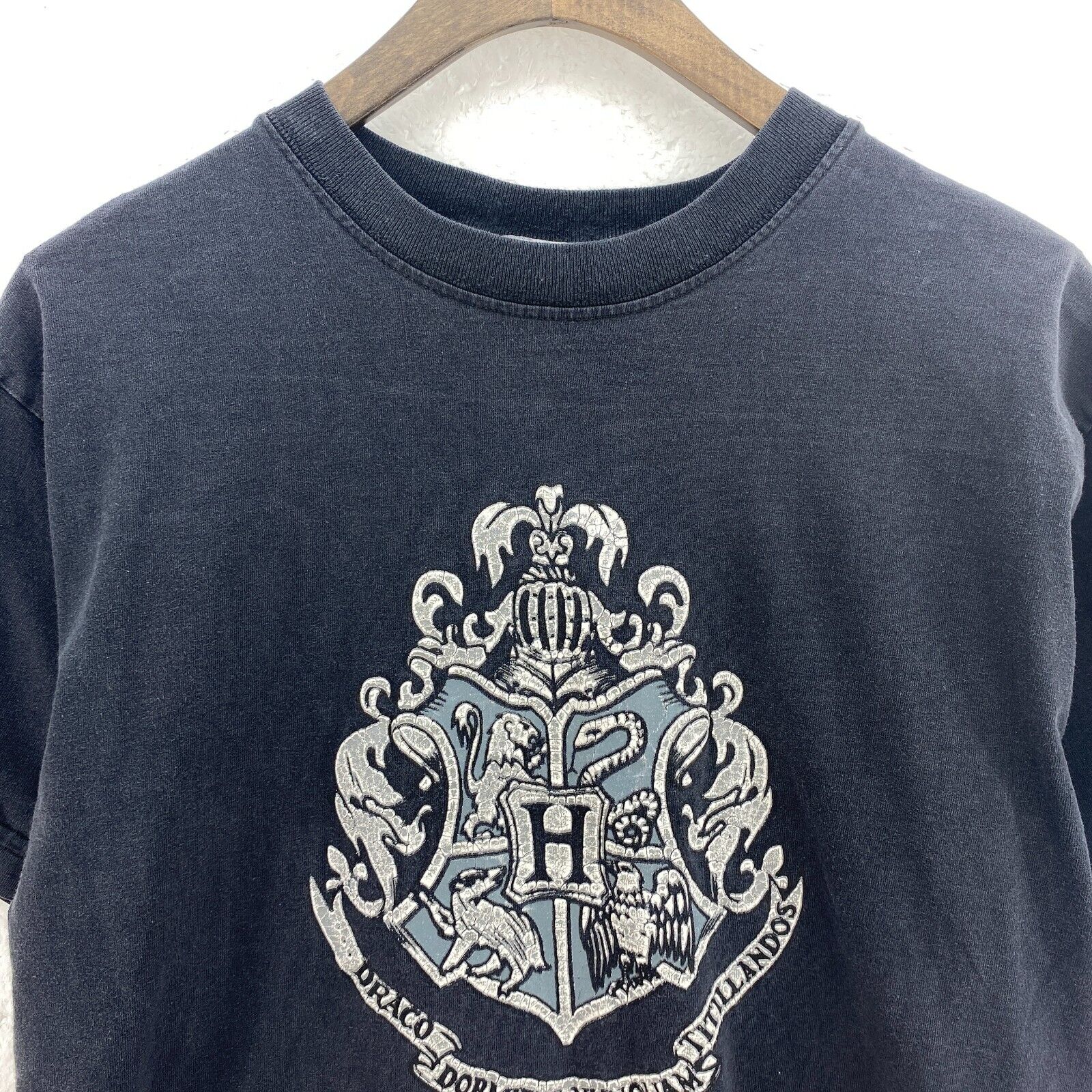 Harry Potter Draco Dormiens Nunquam Titillandos Black T-shirt Size XL Kids