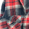 Vintage Red Black Checked Double Pocket Snapped Wool Shirt Jacket Size L