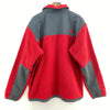 The North Face Logo Full Zip Red Gray Fleece Jacket Size XL