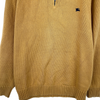 Vintage Burberry London Logo Quarter Zip Mustard Sweater Size 7