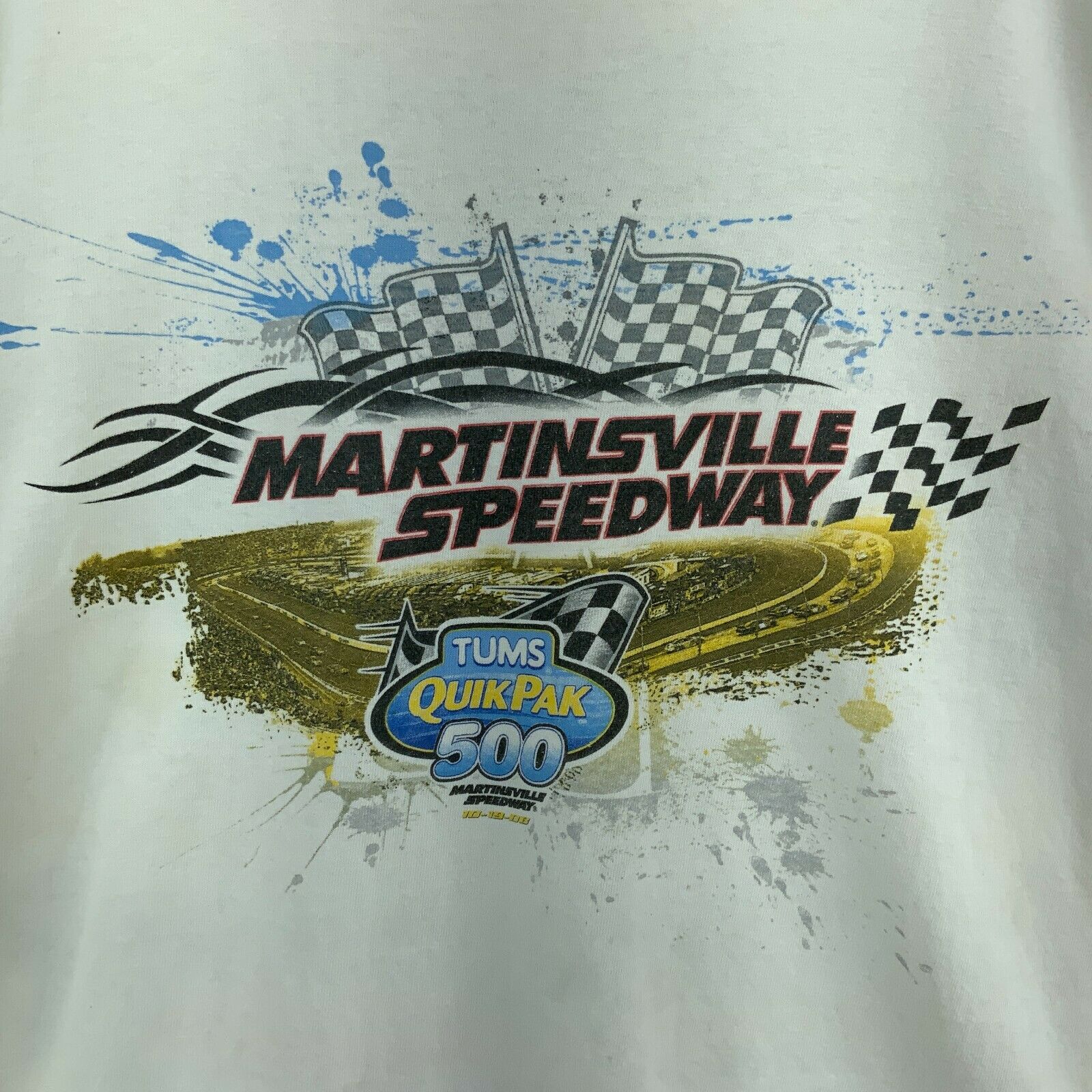 Chase Nascar Martinsville Speedway White Vintage T-shirt Size XXL Racing