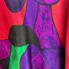 Picasso All Over Print Reversible Satin Full Zip Black Bomber Jacket Size XL