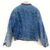 Levi's Sherpa Denim Jacket Size 42 Blue Medium Wash Snap Up