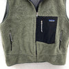 Vintage Patagonia Fleece Full Zip Earth Tone Green Vest Jacket Size L