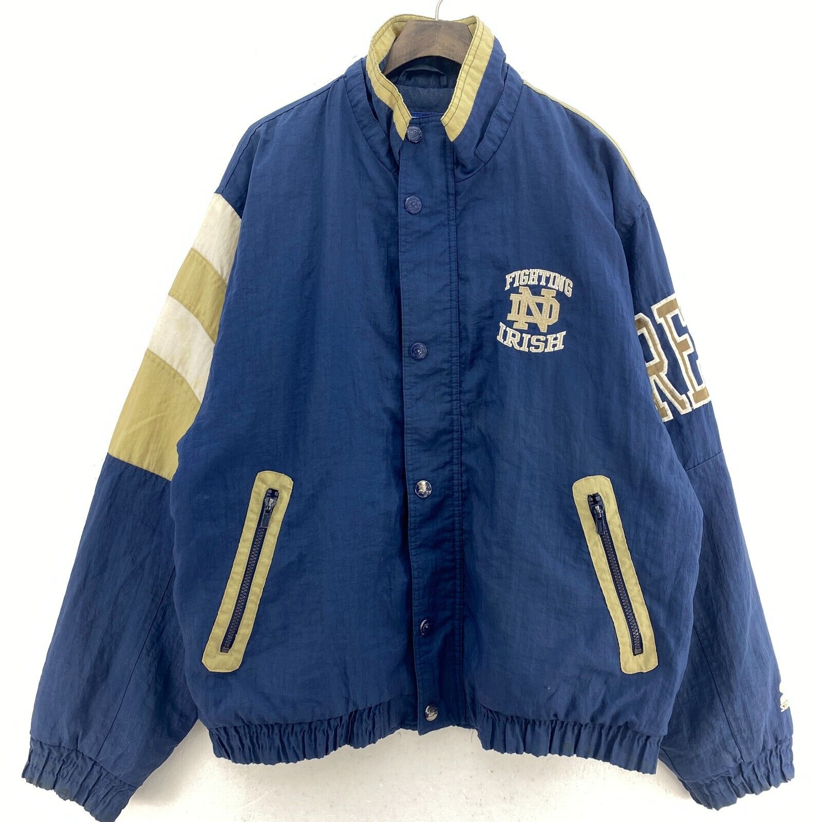 Notre Dame Fighting Irish NCAA Starter Insulated Full Zip Blue Jacket Size M