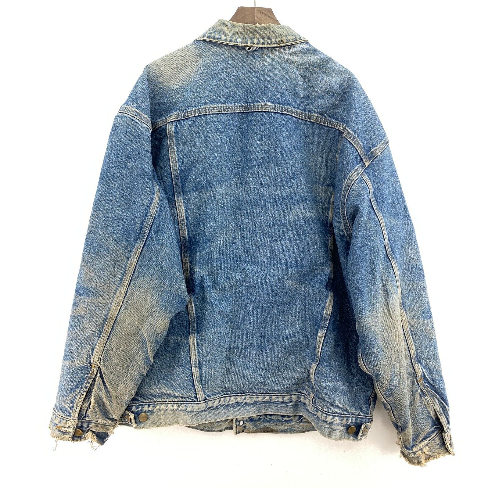 Carhartt Workwear Lined Denim Jacket Size XL Button Up