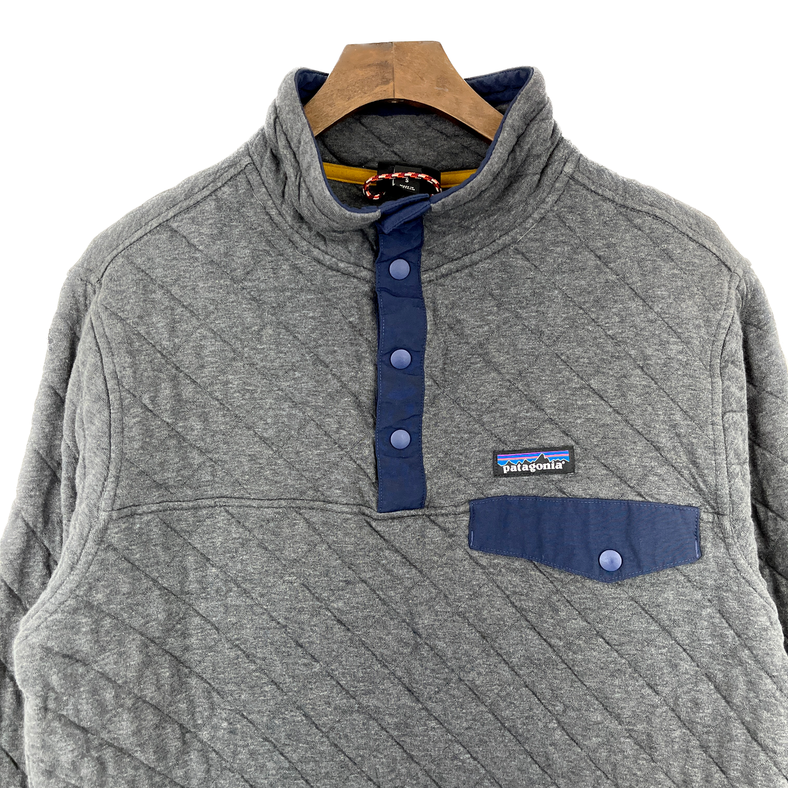 Vintage Patagonia Quilted Snap-T Gray Pullover Jacket Size S