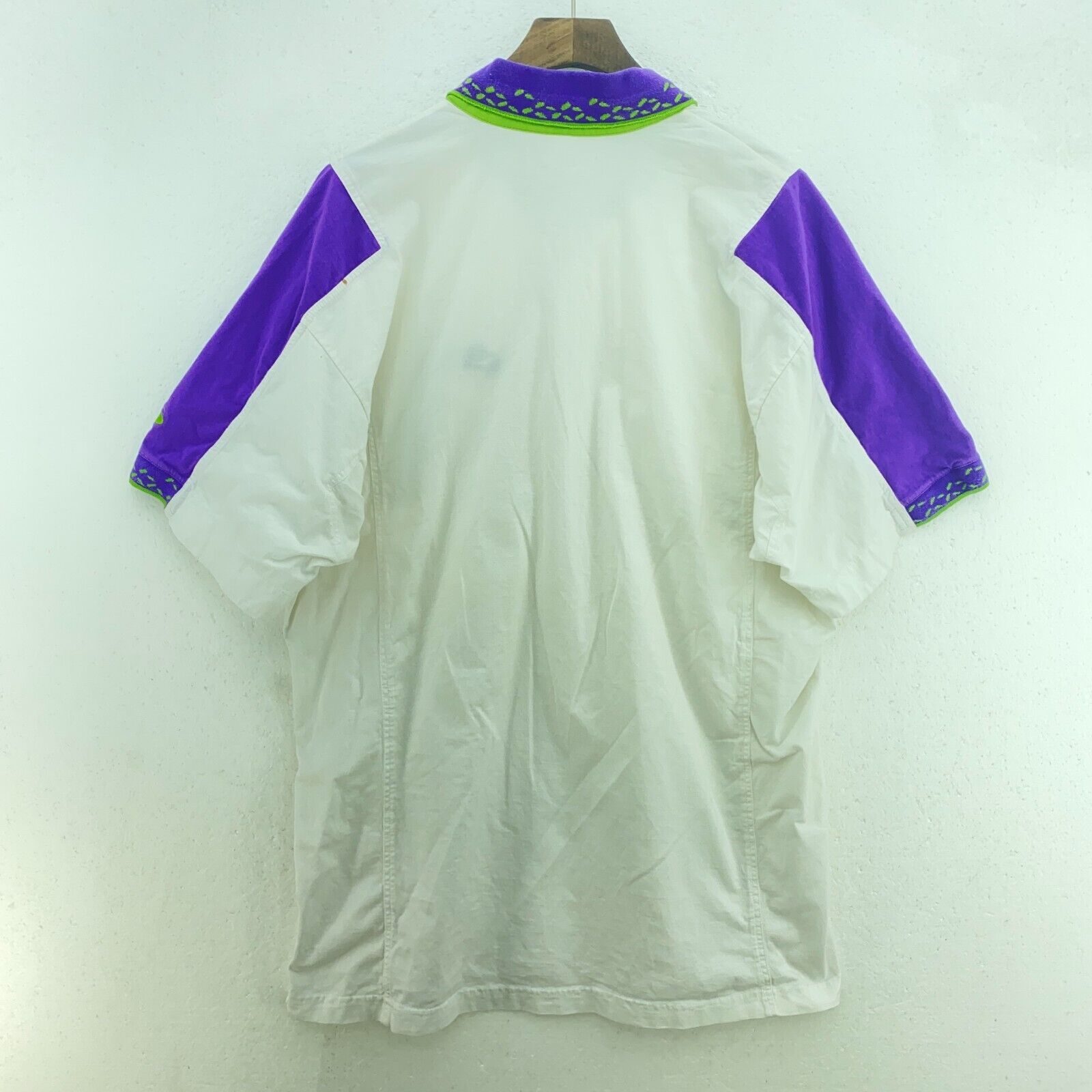 Nike Swoosh Supreme Court Logo White Purple Polo T-shirt Size XL