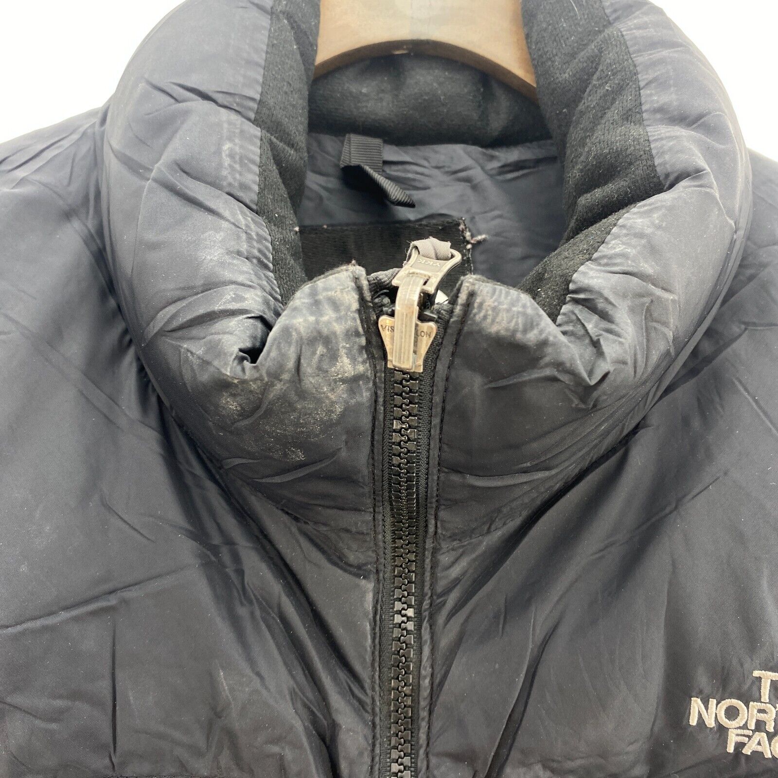 The North Face 700 Logo Black Full Zip Vest Jacket Size XL Women's