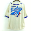 Toronto Blue Jays Button Up MLB White Cotton Jersey Size XL