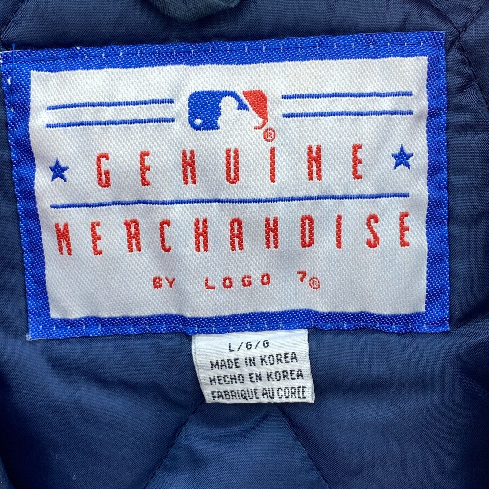 Cleveland Indians MLB Navy Blue Full Zip Insulated Jacket Size L Hooded