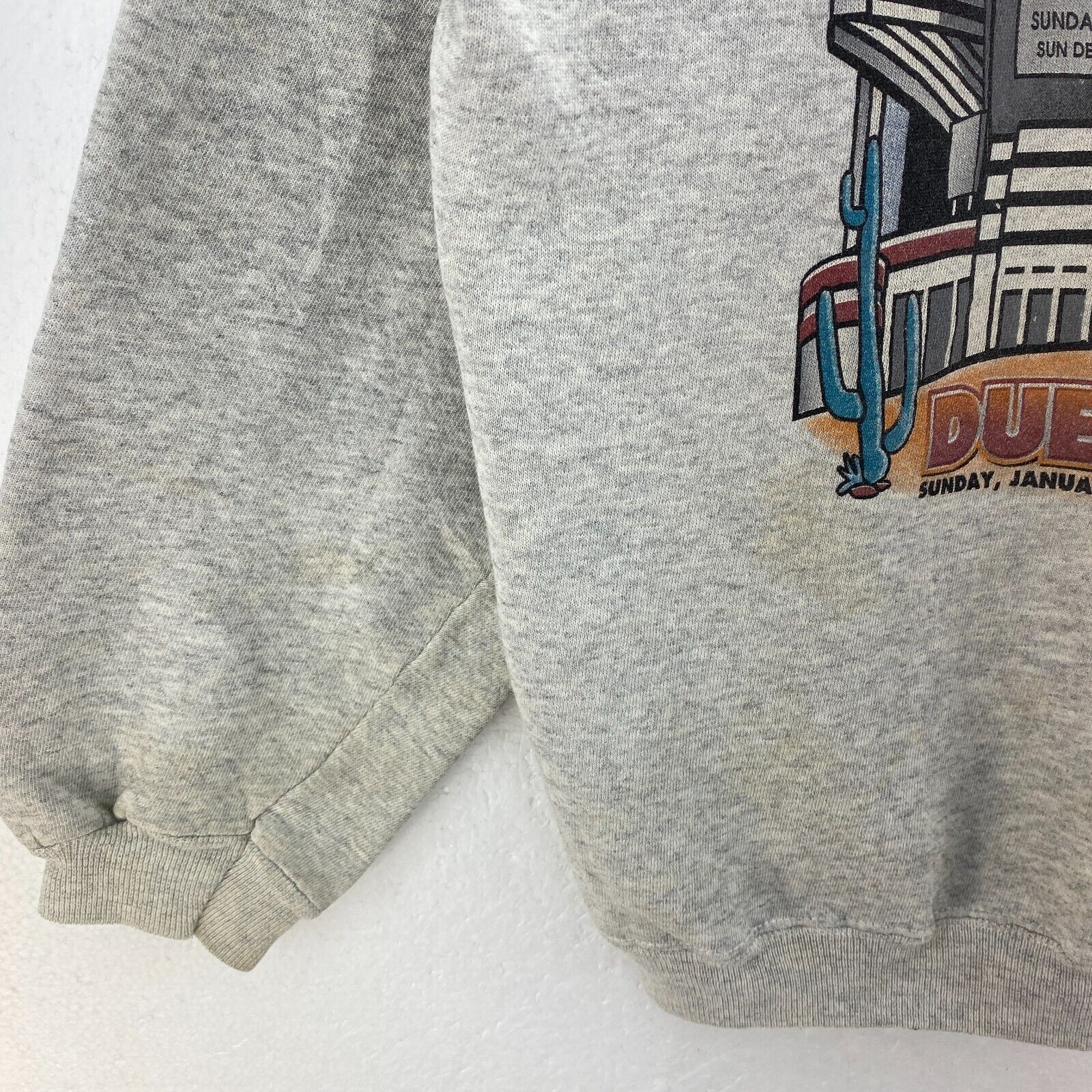 Super Bowl 1995 Pittsburg Steelers Dallas Cowboys NFL Gray Sweatshirt Size XL