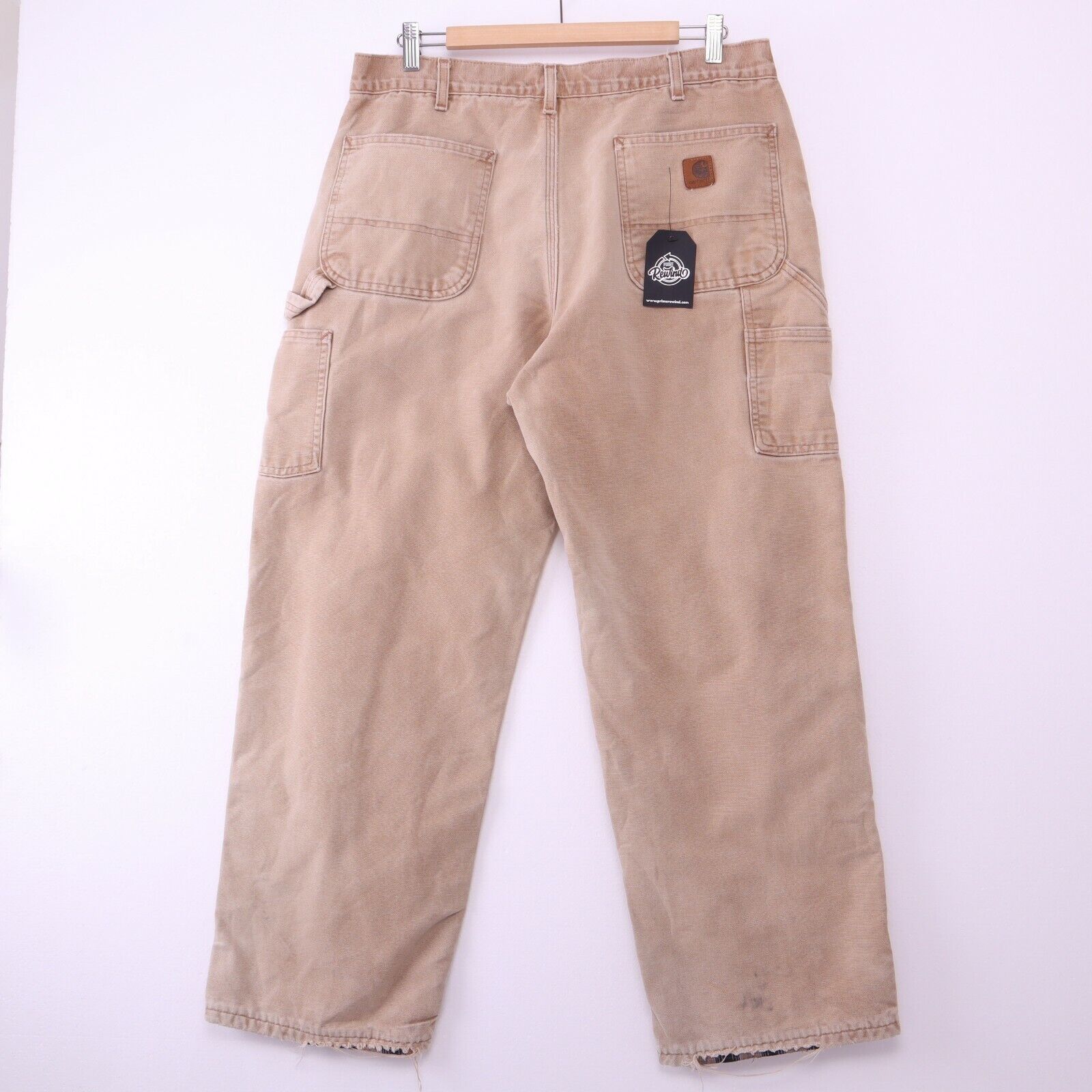 Carhartt Work Pant Tan Size 34x28 Straight