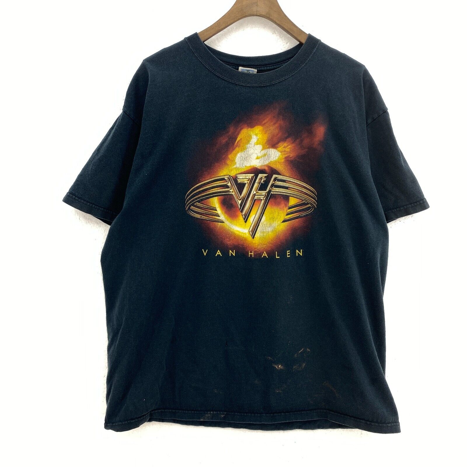 Van Halen Rock Band Tour 2004 Logo Black T-shirt Size XL