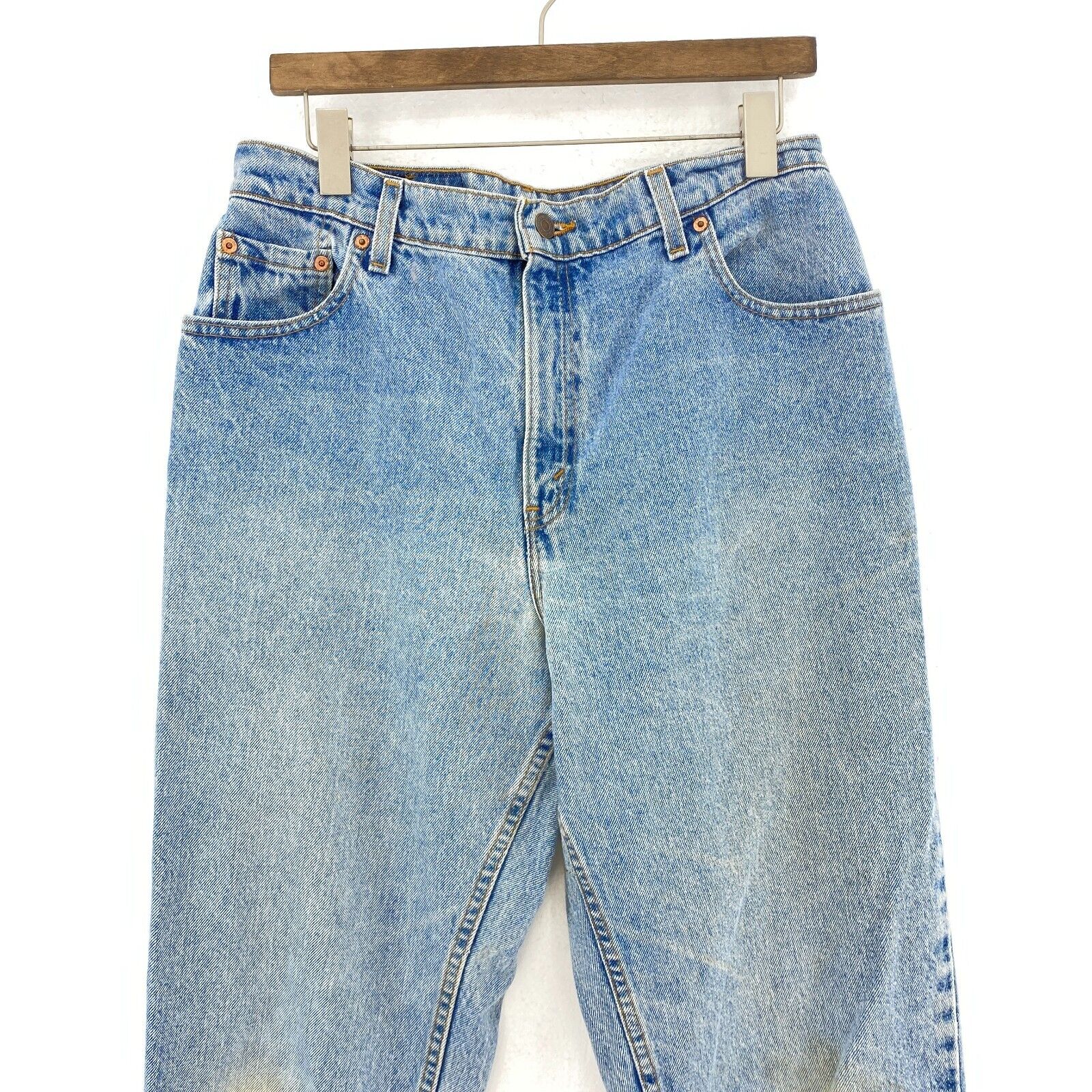 Levi's 551 Light Wash Blue Denim Tapered Jeans Size 34 Women's