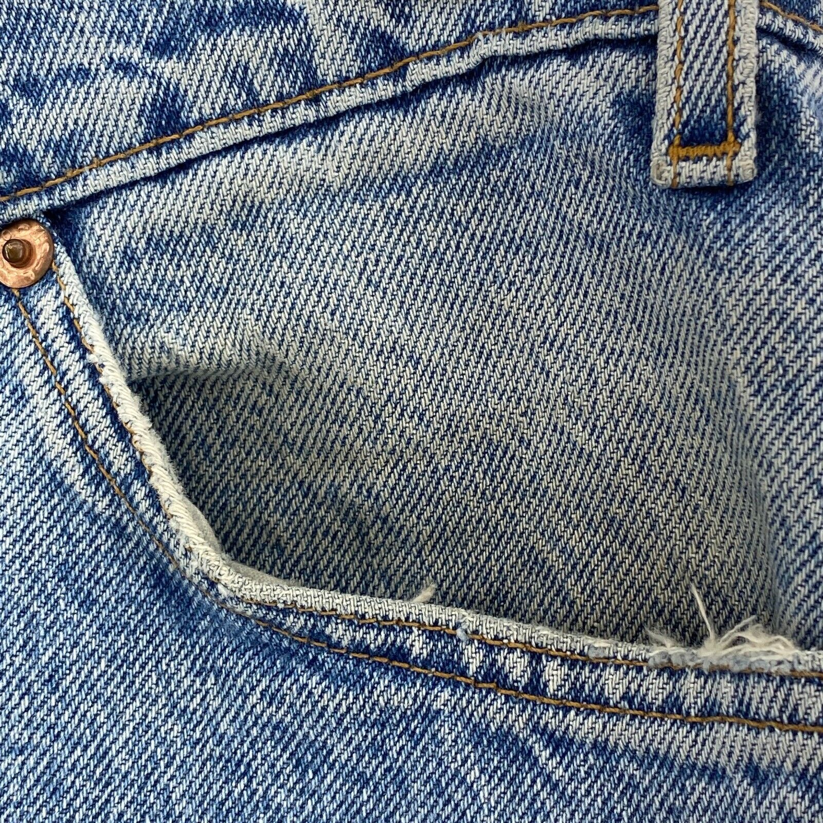 Levi's Orange Tab Light Wash Blue Denim Straight Jeans Size 33