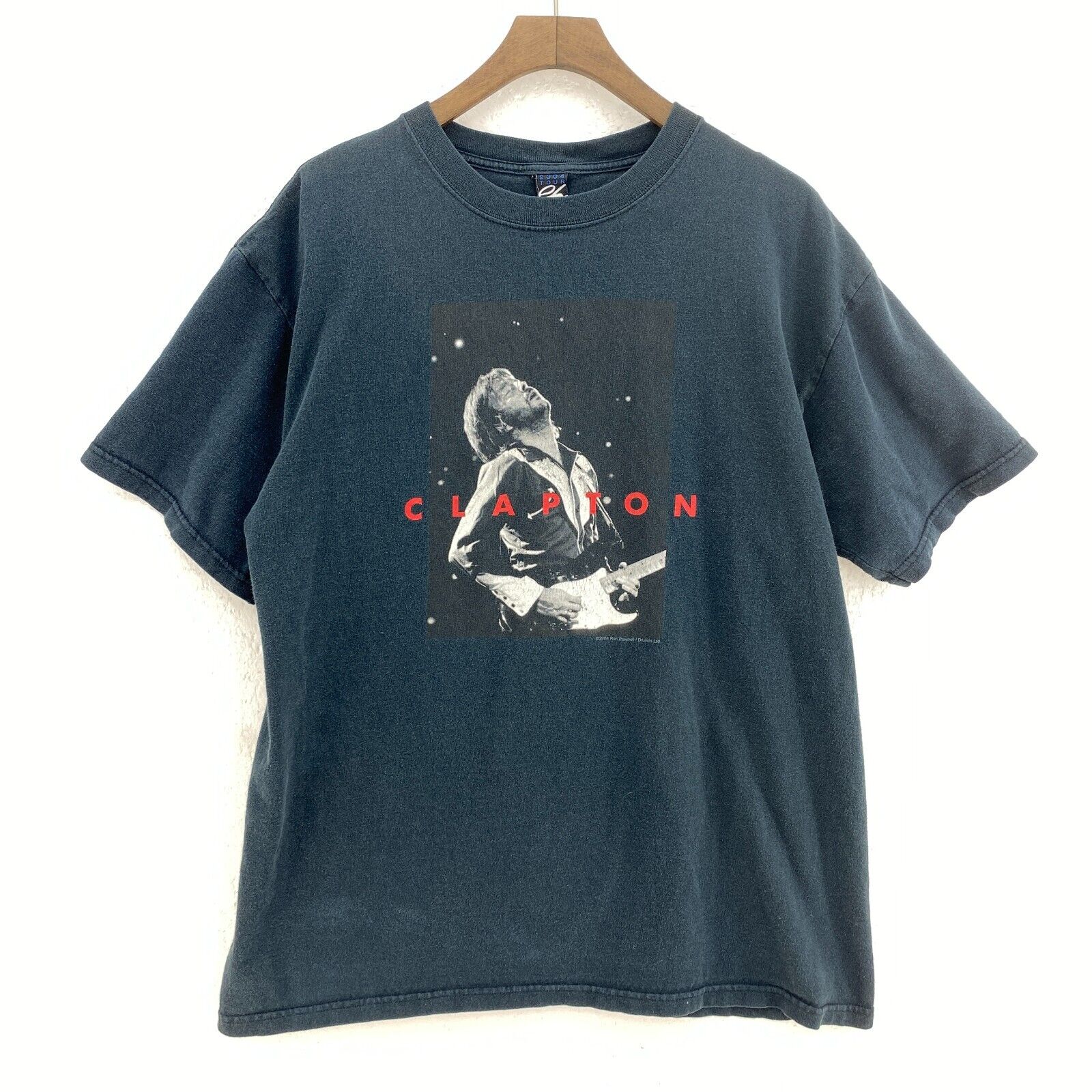 Eric Clapton Tour 2004 Black T-shirt Size L Tee Music