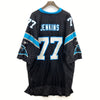 Vintage Reebok Carolina Panthers NFL 77 Jenkins Black Jersey Size 2XL