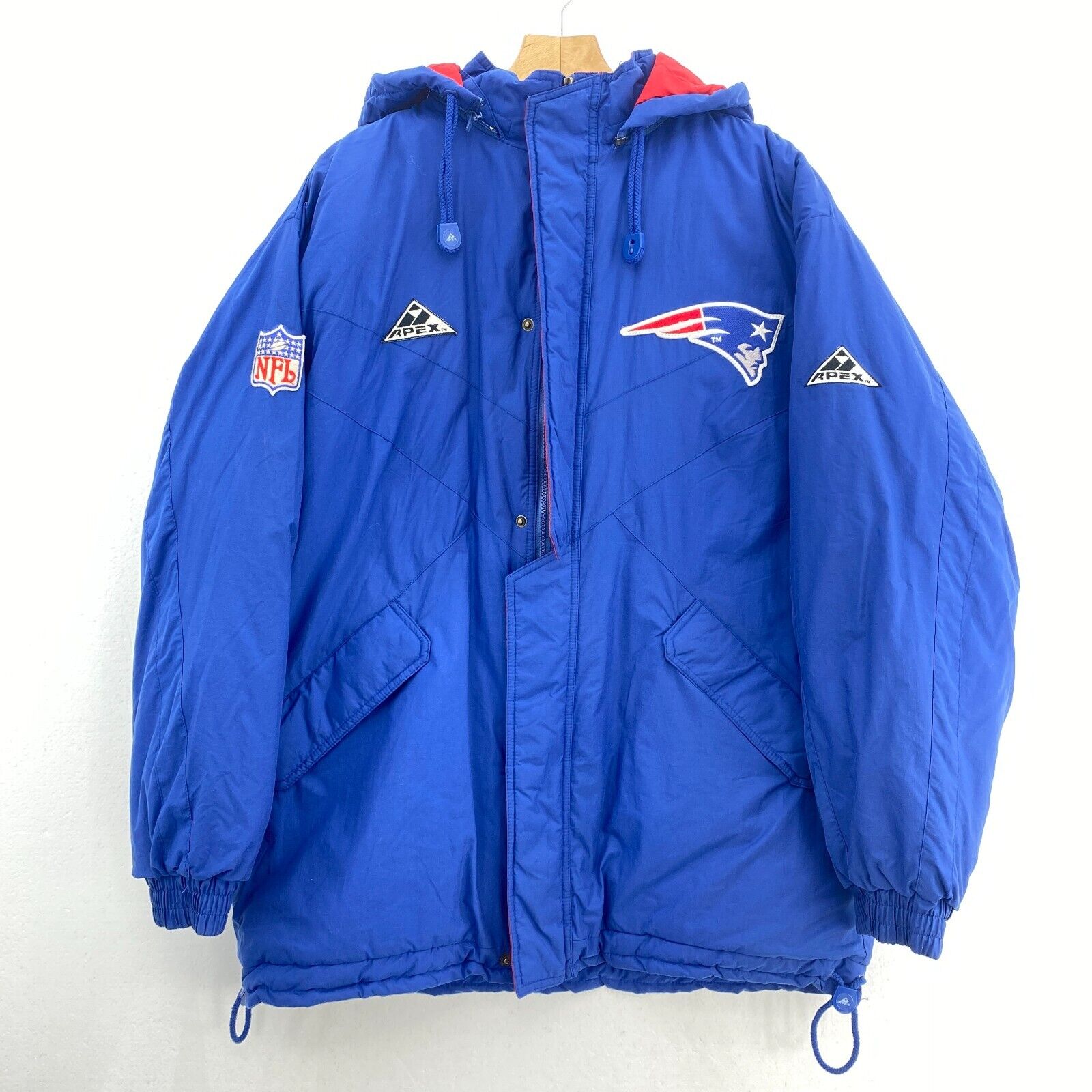 Pro Line Apex One New England Patriots NFL Full Zip Insulated Blue Jacket Size L