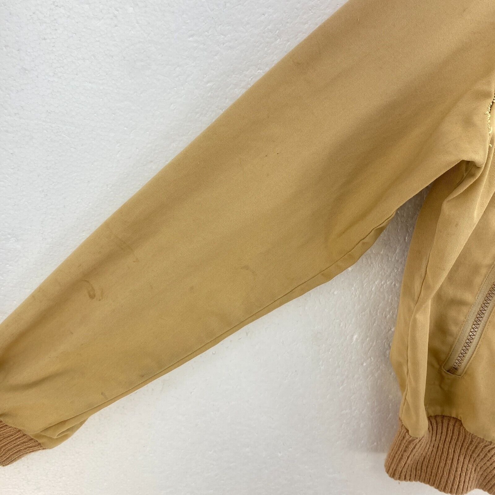 Vintage Adidas Full Zip Bomber Beige Jacket Size M