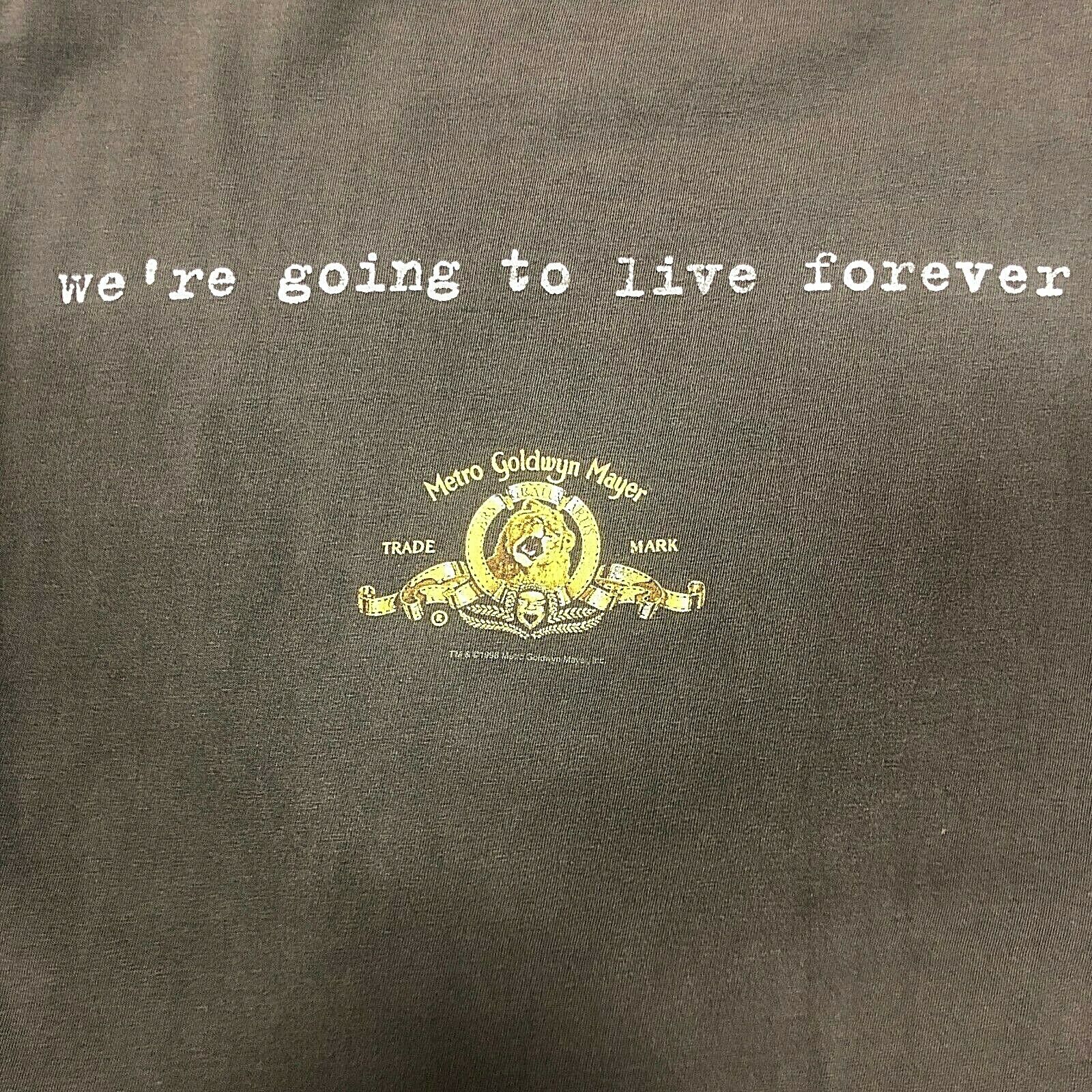 1996 FAME L.A We're Going To Live Forever Black T-shirt Size XL