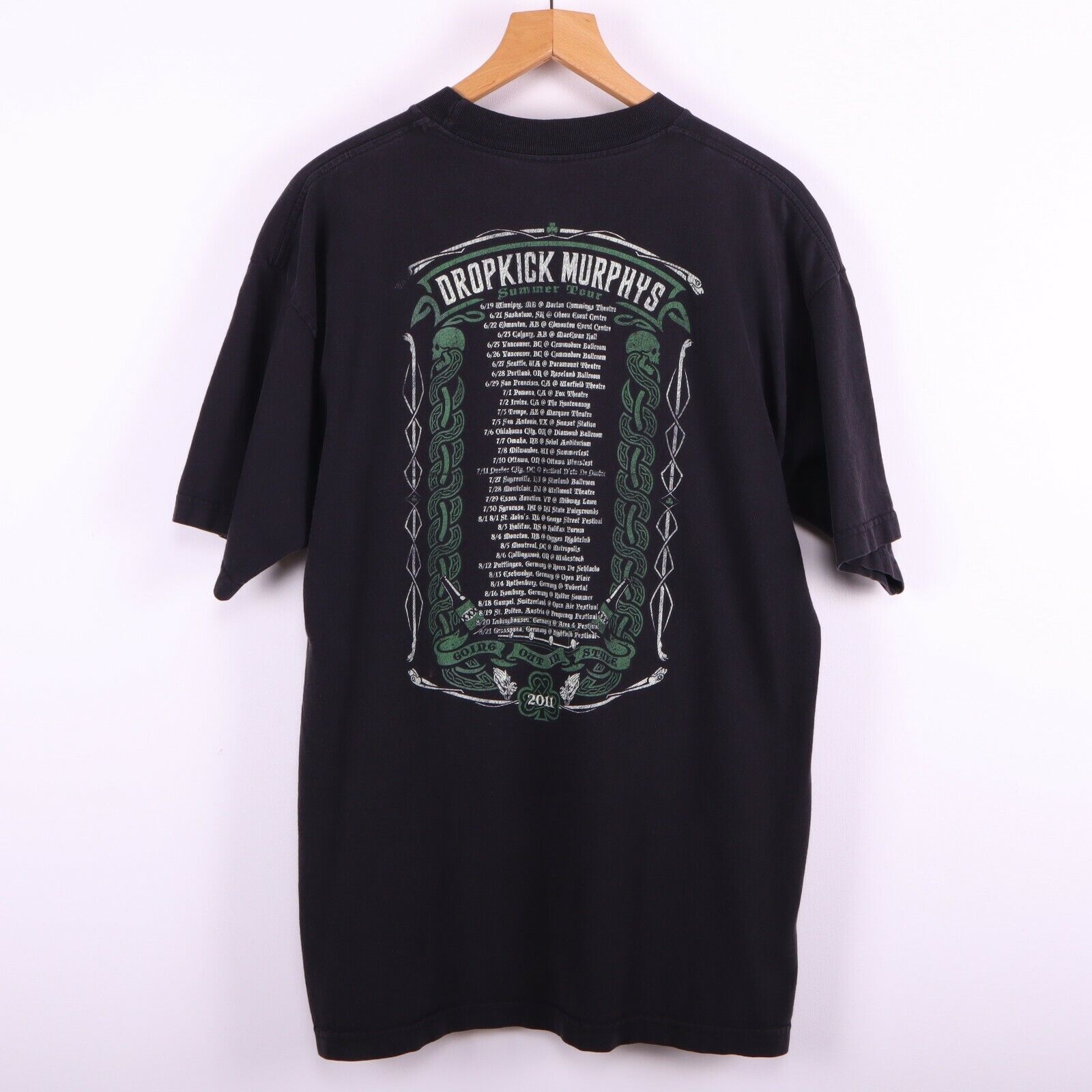 Dropkick Murphys Punk Band Going Out In Style 2011 Summer Tour T-shirt Size XL