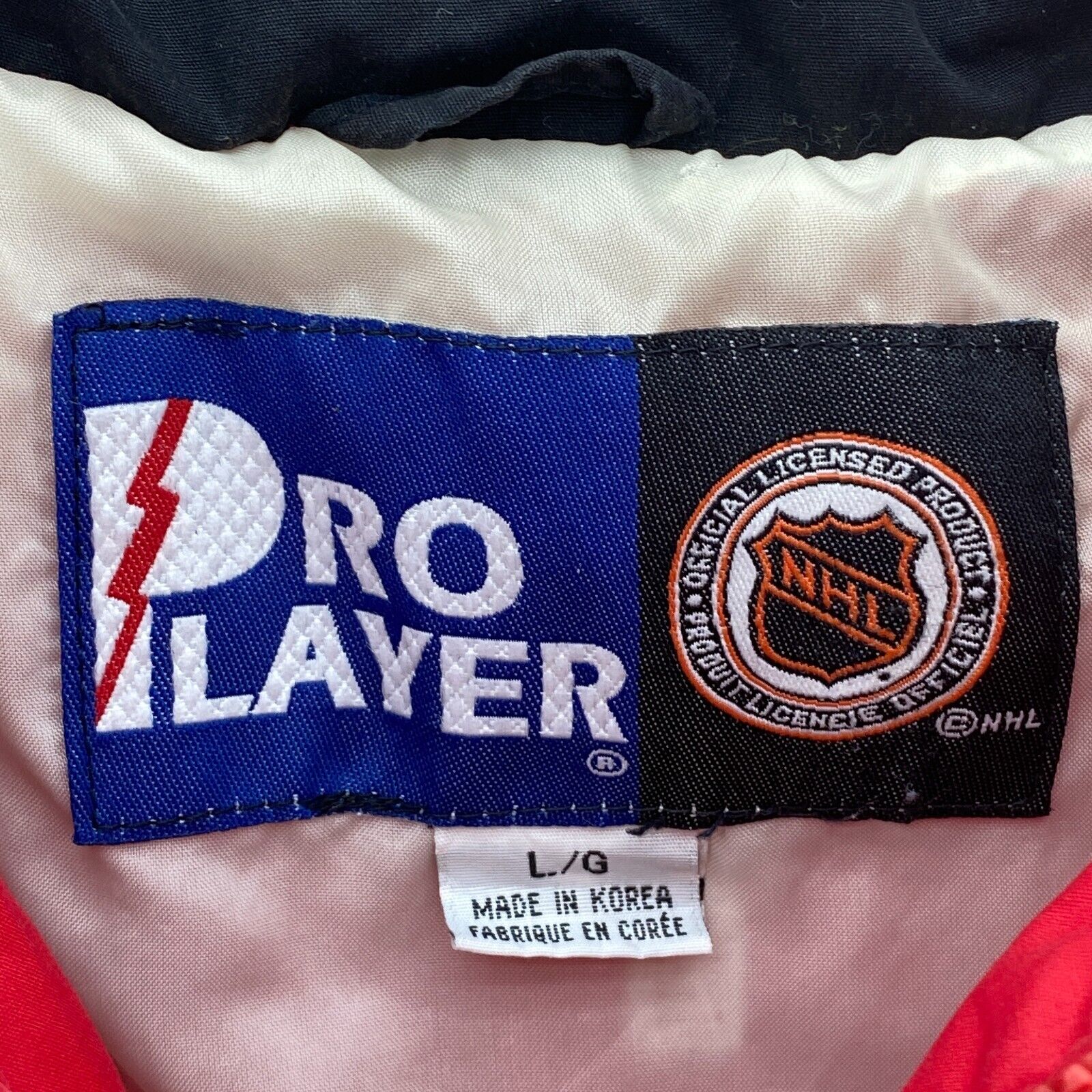 Vintage Pro Player Detroit Red Wings NHL Full Zip Jacket Size L
