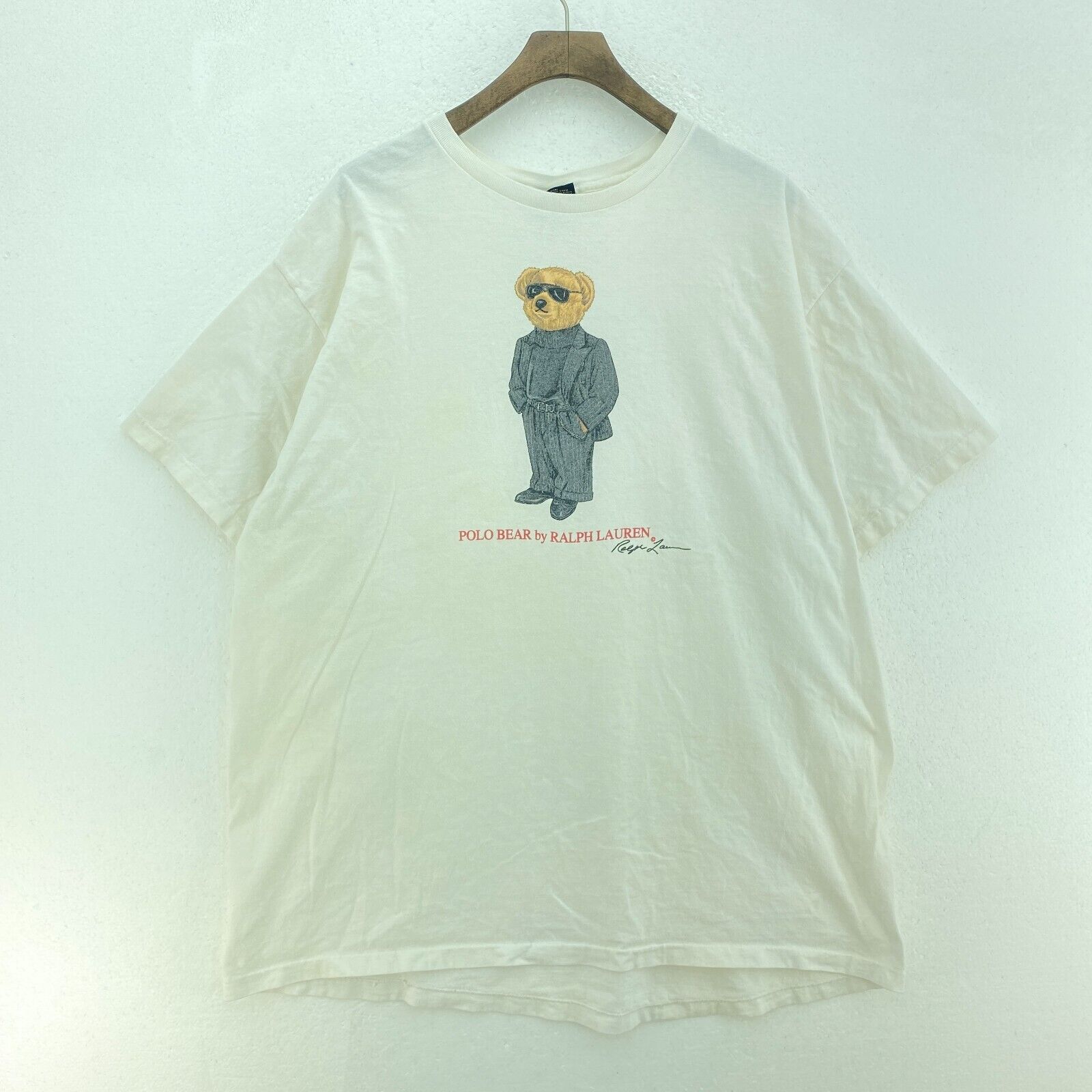 Polo by Ralph Lauren Teddy Bear White Crewneck T-shirt Size XL