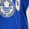 Toronto Maple Leafs Logo 1990 NHL Blue T-shirt Size L Single Stitch