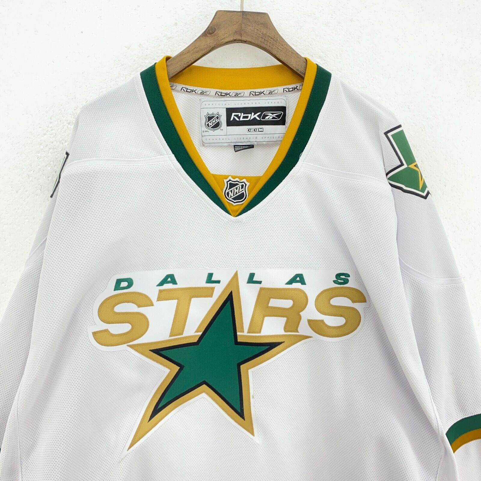 Authentic Dallas Stars White Reebok NHL Jersey Size 2XL