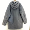 The North Face Hyvent Logo Full Zip Hooded Gray Insulated Long Jacket Size L