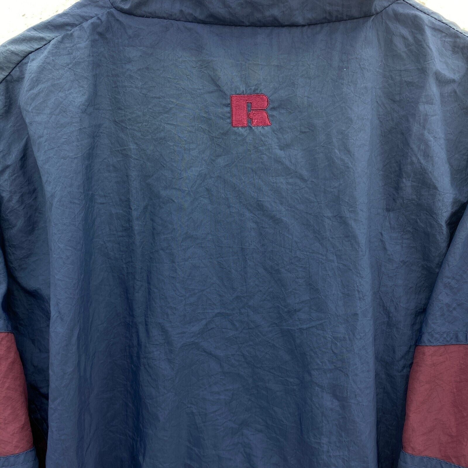 Vintage Russell Athletic Logo Full Zip Navy Blue Jacket Size XL