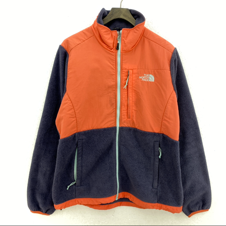 The North Face Denali Full Zip Orange Black Fleece Jacket Size M Women's
