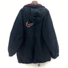 Nike Swoosh Logo Light Hooded Jacket Size L Black Full Zip Up