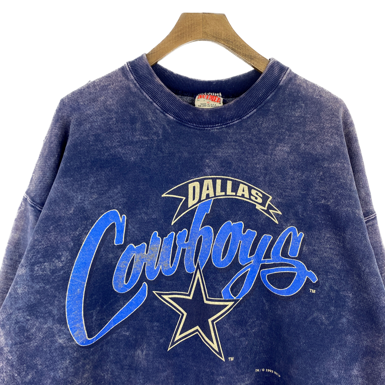 Vintage Dallas Cowboys NFL Nutmeg Faded Sweatshirt Navy Blue Size XL