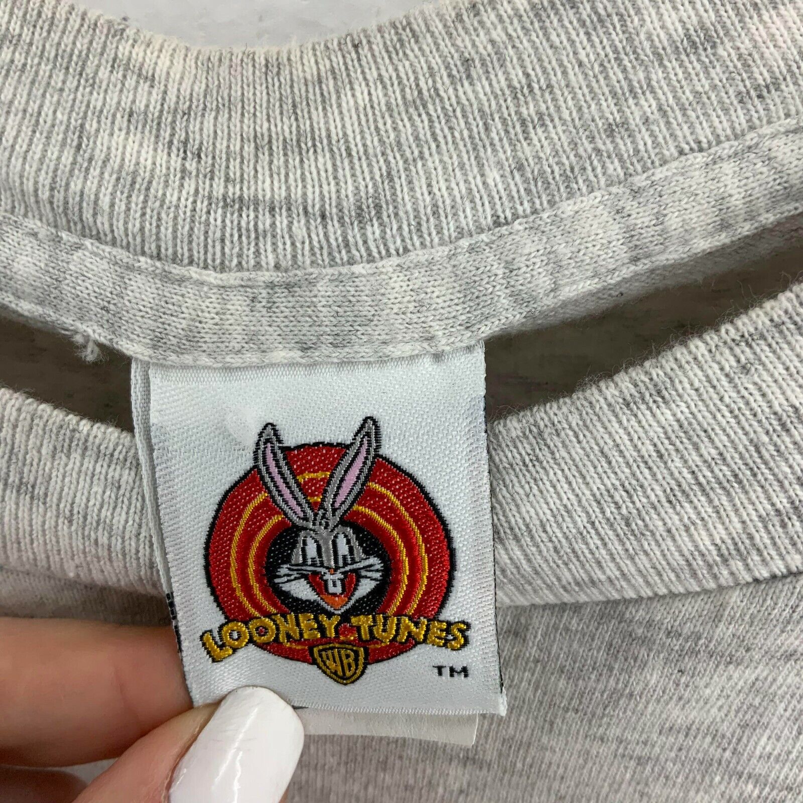 Looney Tunes Tweety Bird Embroidered Graphic Gray T-shirt Size 2XL Single Stitch