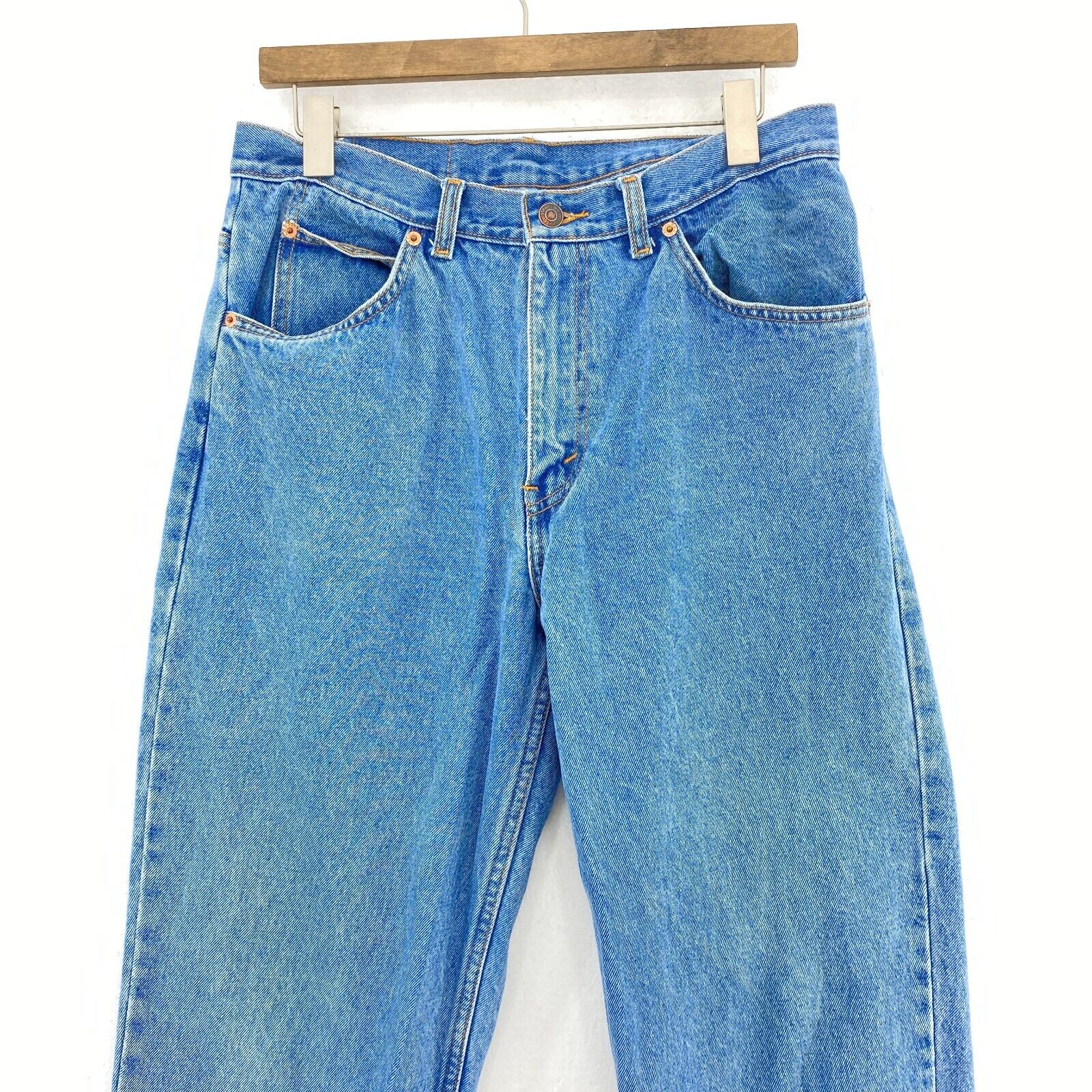 Levi's Orange Tab Light Wash Blue Denim Tapered Jeans Size 34