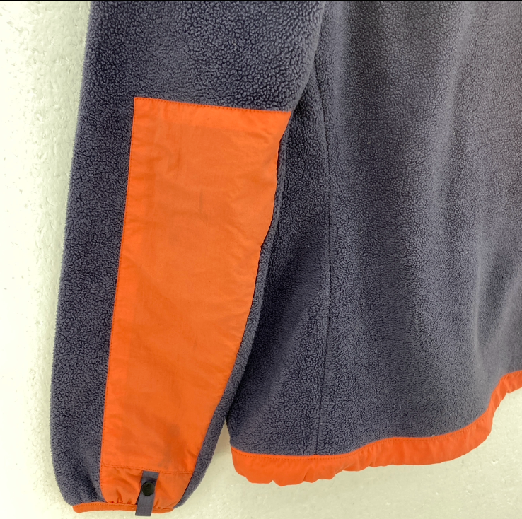 The North Face Denali Full Zip Orange Black Fleece Jacket Size M Women's