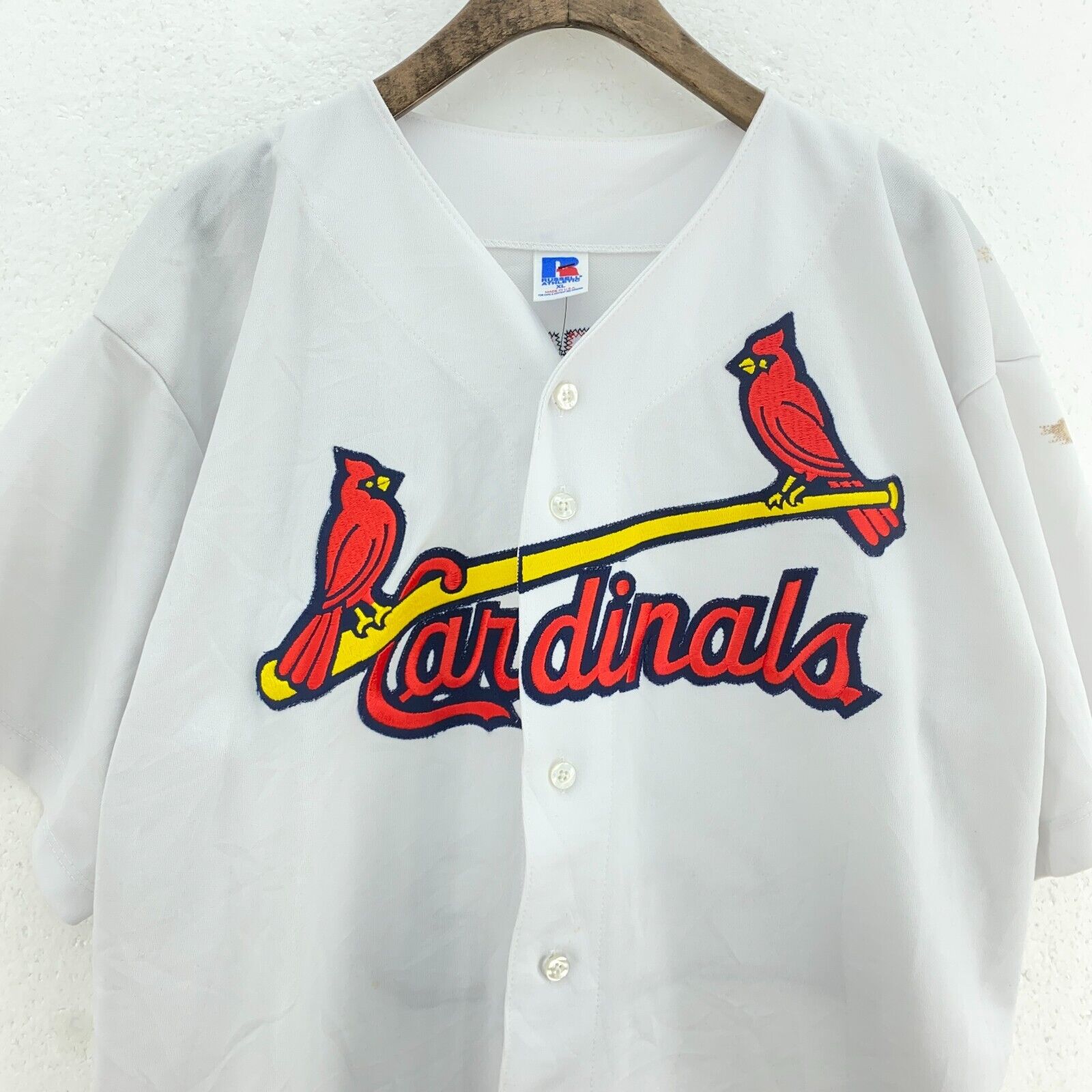 25 Mark McGwire St. Louis Cardinals Vintage White MLB Jersey XL