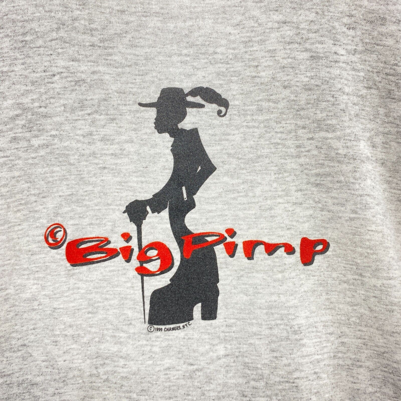 Big Pimp Gray T-shirt 1999 Changes NYC Size XL Single Stitch
