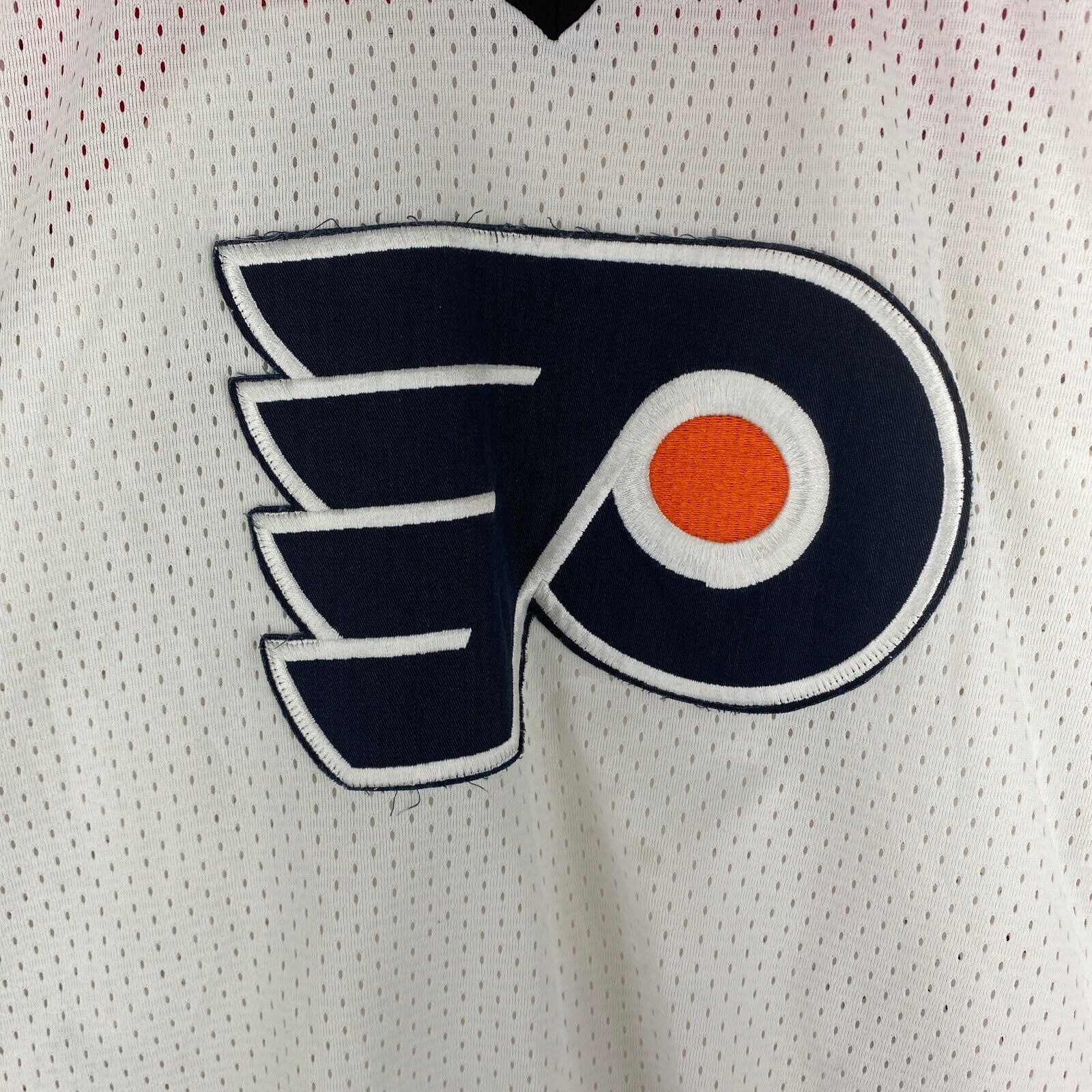 Vintage CCM Philadelphia Flyers NHL Mesh #16 Bobby Clark White Jersey Size L