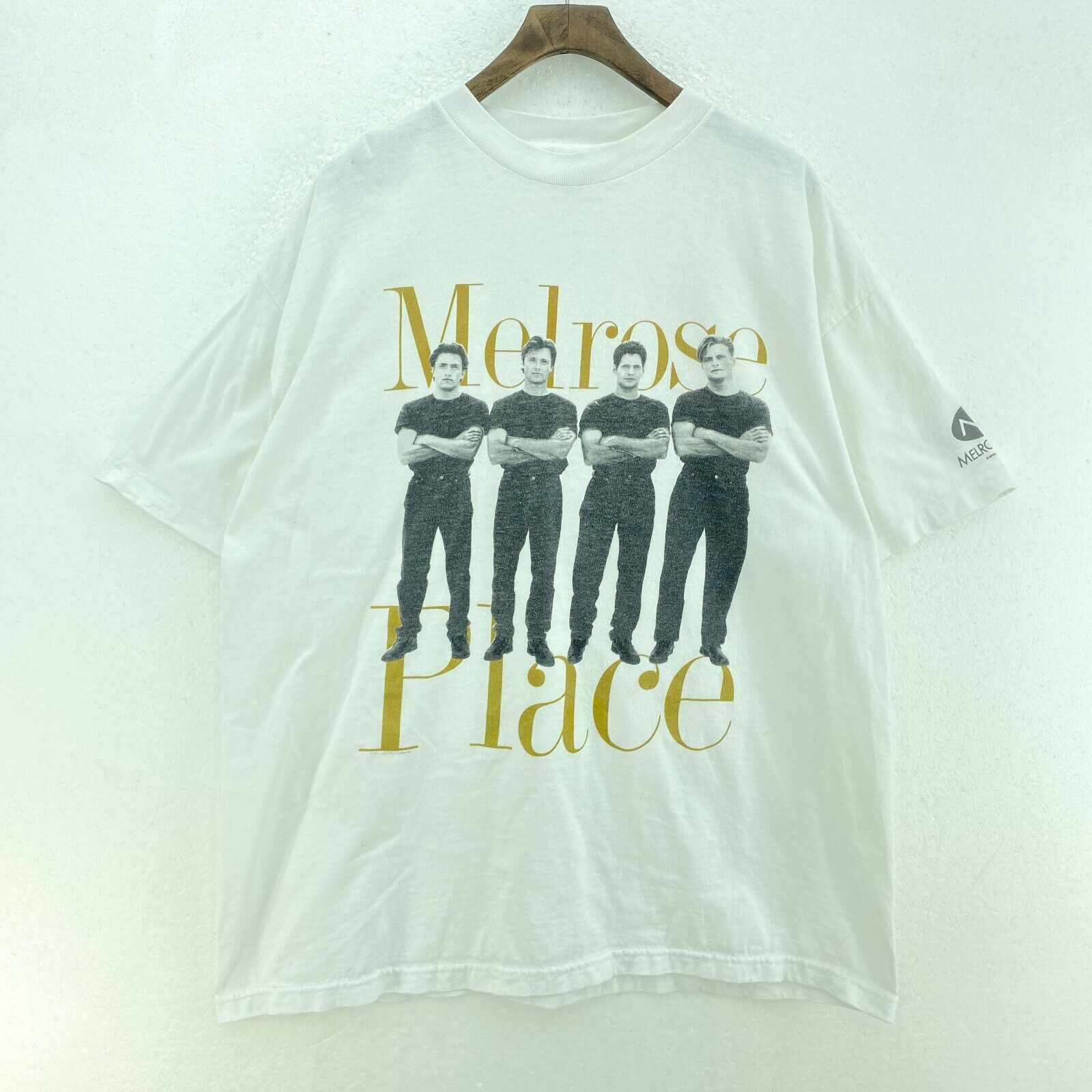 Vintage Melrose Place Tv Show Graphic Print White T-shirt Size XL