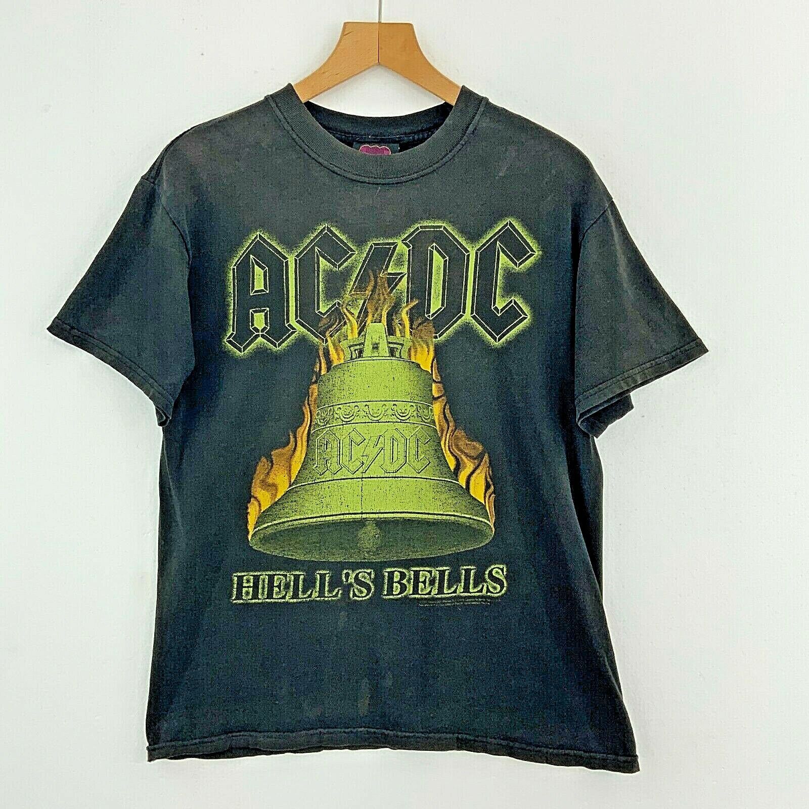 ACDC Hell's Bells World Tour 2000 Black T-shirt Size S Rock Band
