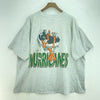 Vintage Nutmeg Miami Hurricanes T-shirt Size XL Gray NCAA Both Sides Print USA