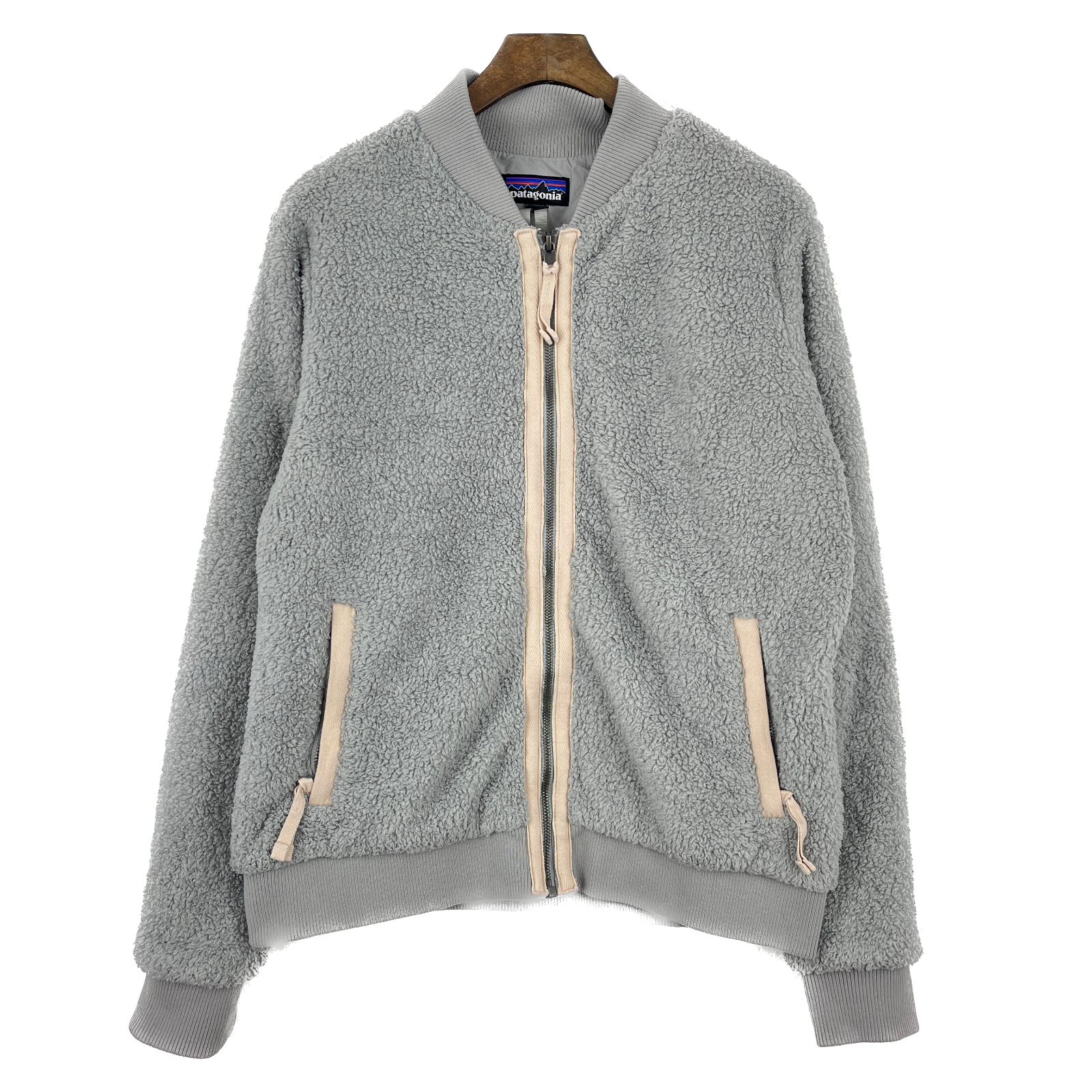 Vintage Patagonia Full Zip Fleece Gray Bomber Jacket Size L