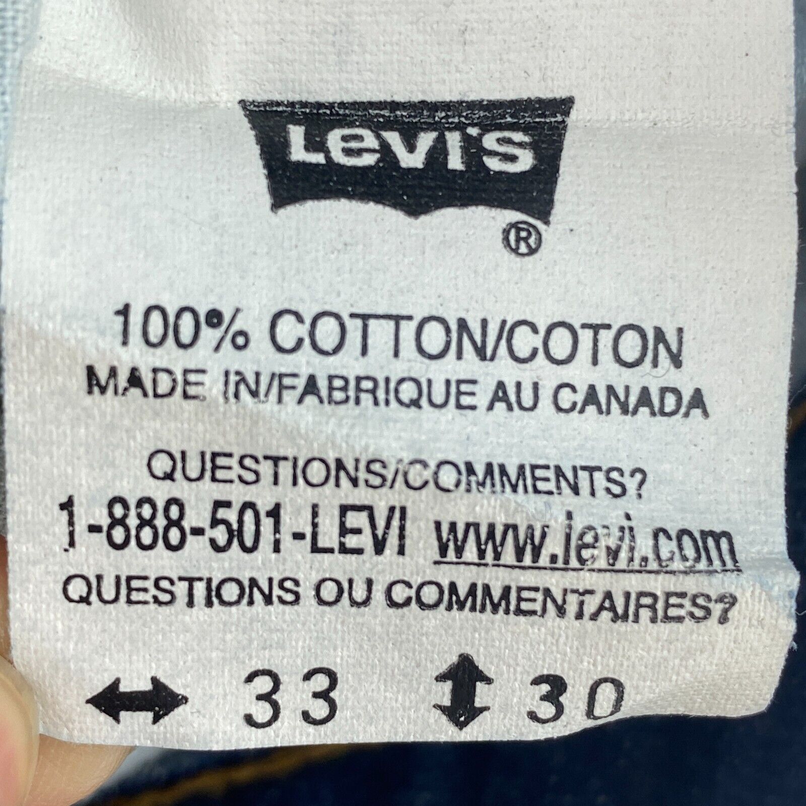 Levi Strauss Orange Tab Relaxed Fit Size 33 x 25 Dark Wash Blue Jeans
