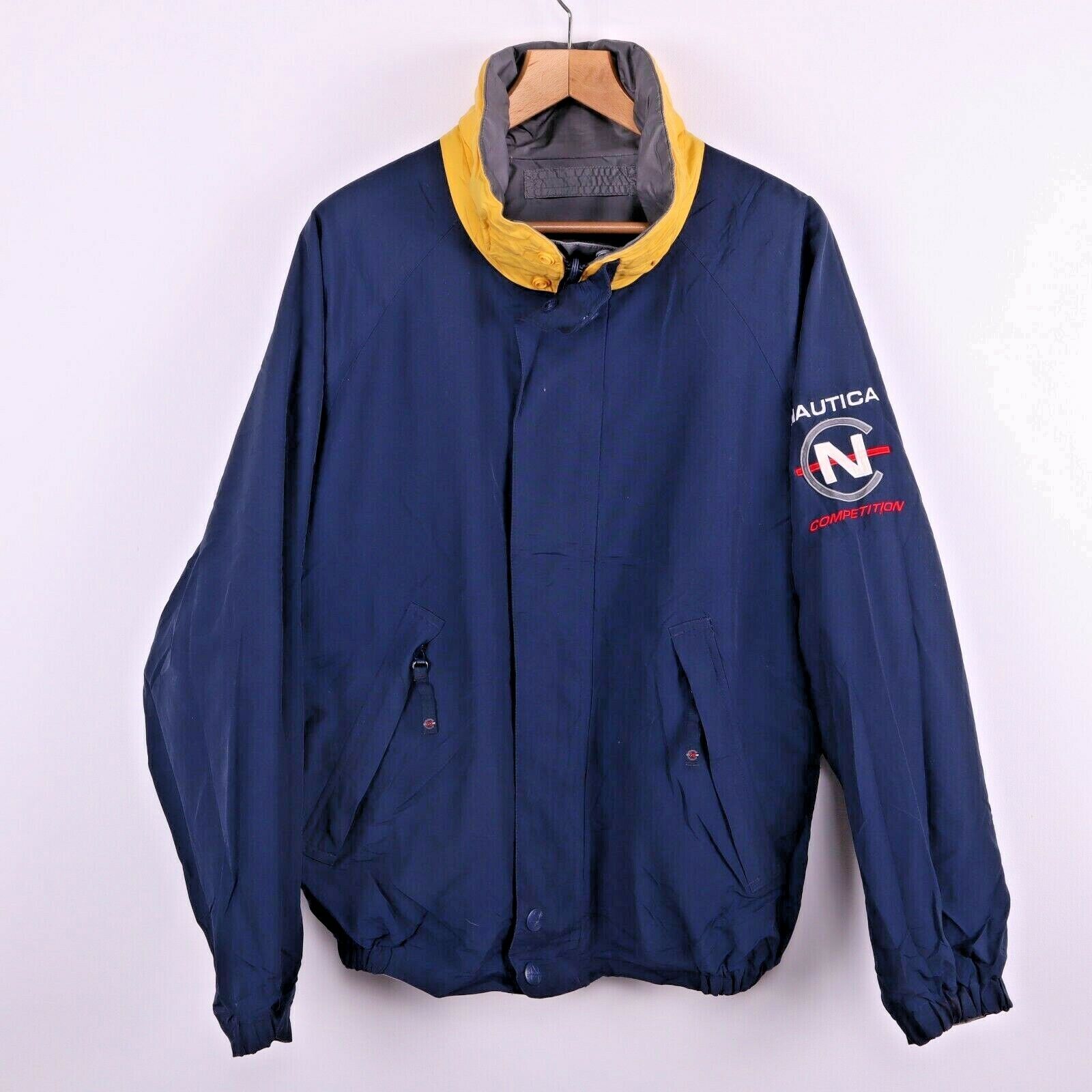 Nautica Competition Reversible Jacket Full Zip Size L 90s