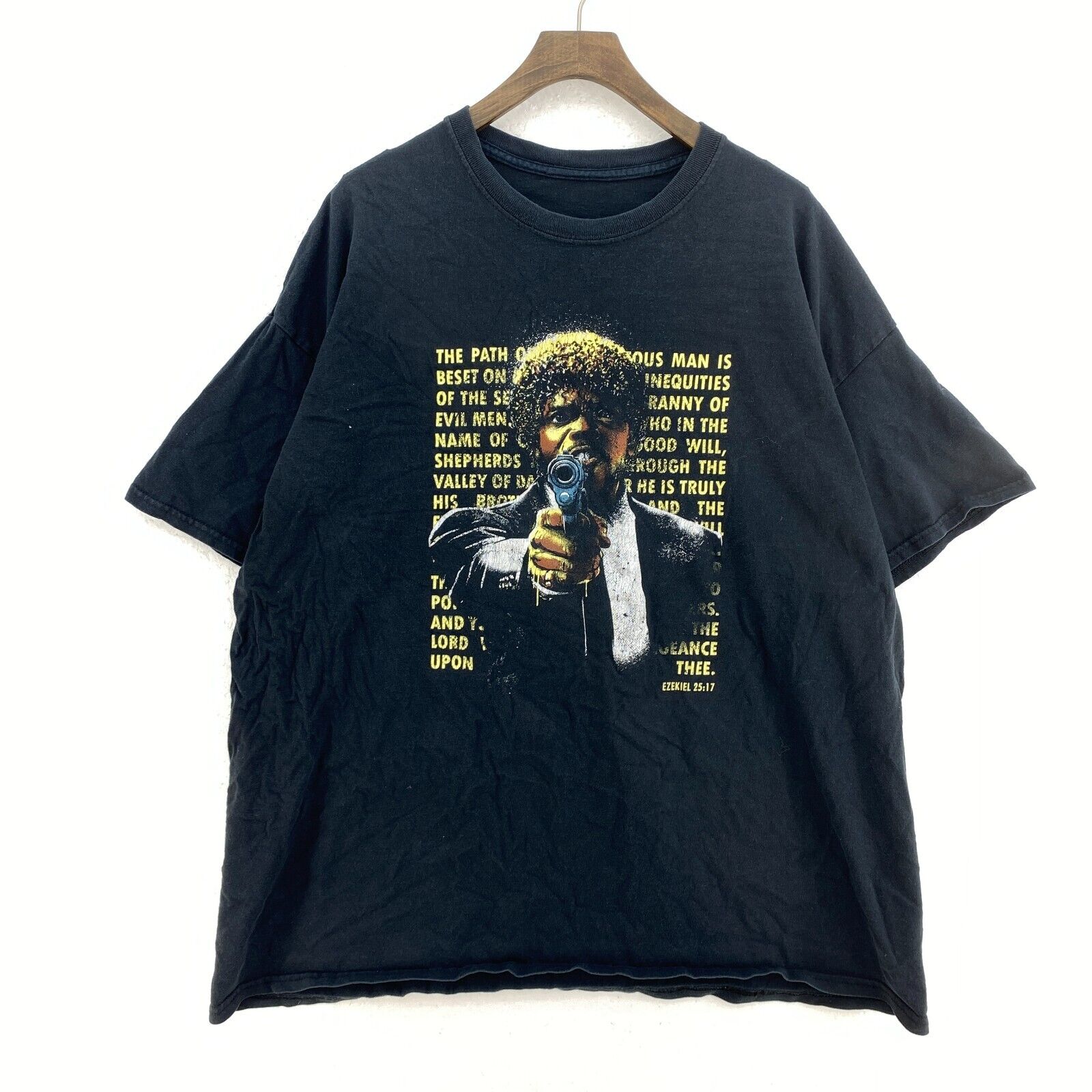 Vintage Pulp Fiction Quentin Tarantino Movie Parody Black T-shirt Size L