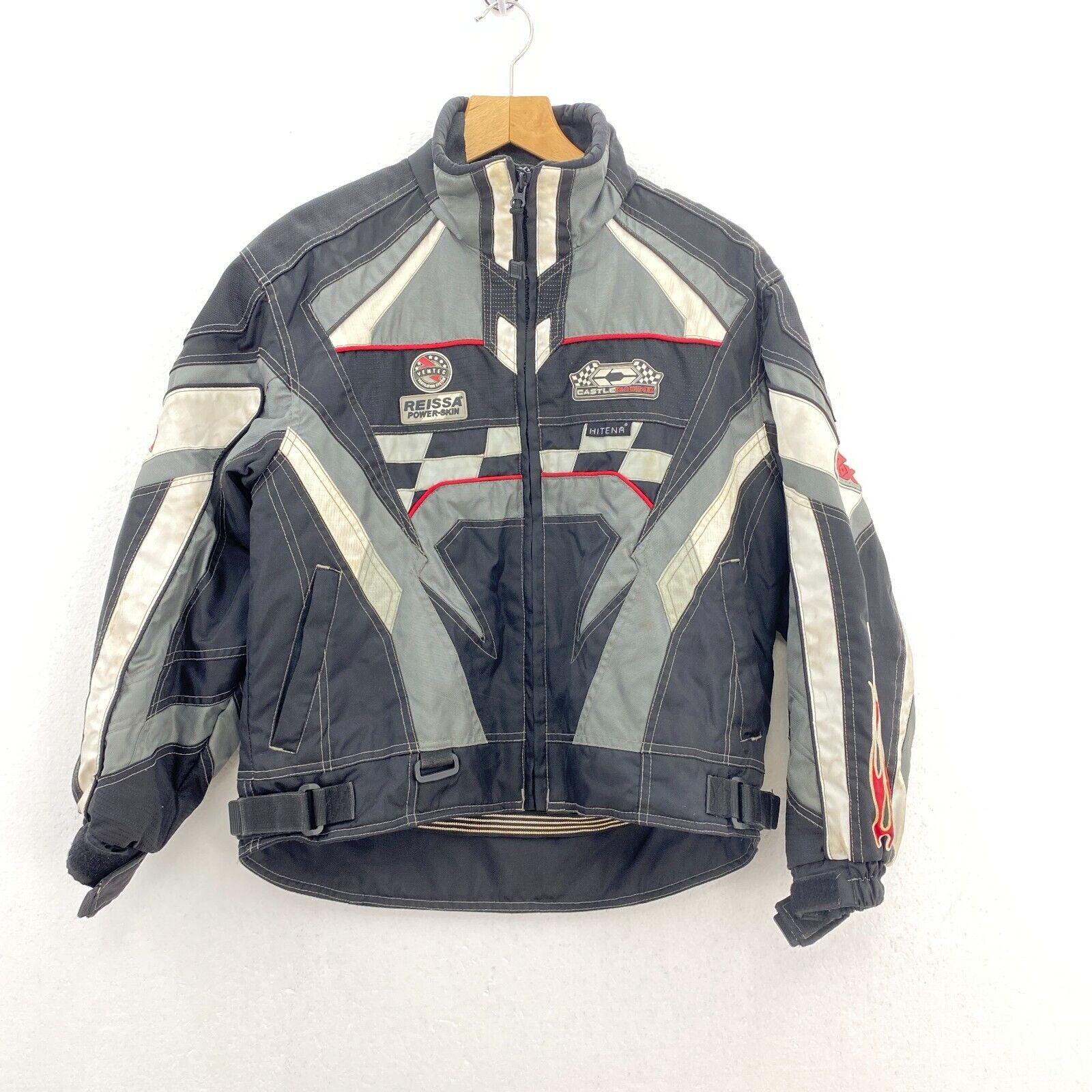 CastleX Racing Snowmobile Black Jacket Size Youth M