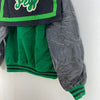 Vintage Varsity College Snapped Cheerleader Green Black Jacket Size M